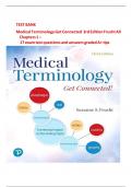 TEST BANK  Medical Terminology Get Connected  3rd Edition Frucht All Chapters 1 &ndash; 17 exam test questions and answers graded A&plus; tips