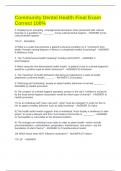 Community Dental Health Final Exam Correct 100&percnt;