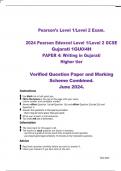 Complete 2024 Pearson Edexcel Level 1&sol;Level 2 GCSE Gujarati Foundation and Higher  Tiers Papers 1&comma;3&comma;& 4 exams bundle