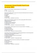 Community Dental Health Final Exam Accurate 100&percnt;