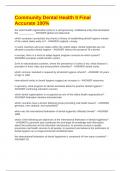Community Dental Health II Final Accurate 100&percnt;
