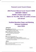 Certified 2024 Pearson Edexcel Level 1&sol;Level 2 GCSE HISTORY 1HI0&sol;30&comma; 31&comma;32 & 33 Exams' bundle
