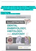 Test Bank For Illustrated Dental Embryology&comma; Histology&comma; and Anatomy 5th Edition by Margaret J&period; Fehrenbach&semi; Tracy Popowics 9780323611077 Chapter 1-20 Complete Guide&period;