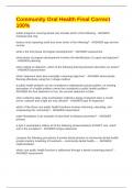 Community Oral Health Final Correct 100&percnt;