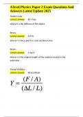A level Physics Paper 2 Exam Questions And Answers Latest Update 2025&period;docx