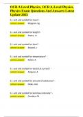 OCR A Level Physics&comma; OCR A-Level Physics&comma; Physics Exam Questions And Answers Latest Update 2025&period;doc
