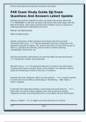 PAR Exam Study Guide DJJ Exam Questions And Answers Latest Update