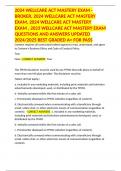 2024 WELLCARE ACT MASTERY EXAM - BROKER&comma; 2024 WELLCARE ACT MASTERY EXAM&comma; 2024 WELLCARE ACT MASTERY EXAM &comma; 2023 WELLCARE ACT MASTERY EXAM QUESTIONS AND ANSWERS UPDATED 2024&sol;2025 BEST GRADED A&plus; FOR PASS