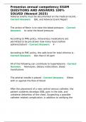 Fresenius annual competency EXAM QUESTIONS AND ANSWERS 100- SOLVED &lpar;Newest 2025&rpar;
