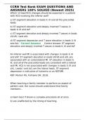 CCRN Test Bank EXAM QUESTIONS AND ANSWERS 100- SOLVED &lpar;Newest 2025