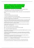 AAPC Official CPC Certification complete Study Questions and simplified correct Answers