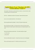Asphalt Binders Exam 2 Questions with 100&percnt; Verified solutions&vert; Graded A&plus; 