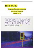 Test bank for corporate financial accounting 13th edition by warren All chapters