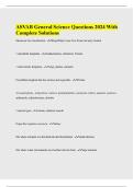 ASVAB General Science Questions 2024 With Complete Solutions