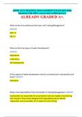 ARMY OCS TRAINING MANAGEMENT EXAM 2025-2026&period; Questions with 100&percnt; correct and verified answers&period; ALREADY GRADED A&plus;&period;  