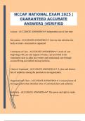 NCCAP NATIONAL EXAM 2025 &vert;GUARANTEED ACCURATE ANSWERS &vert;VERIFIED