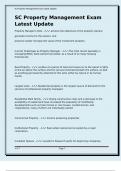 SC Property Management Exam Latest Update