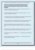 Fortune Academy SC-Property Management Course Exam Questions And Answers Latest Update