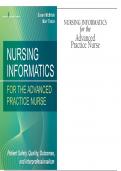 Nursing informatics for the advanced practice nurse patient safety quality outcomes and interprofessionalism accurate document 2025