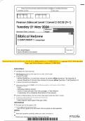 EXAMS BUNDLE&colon;&colon;&colon;&colon;Pearson Edexcel Level 1&sol;Level 2 GCSE &lpar;9&ndash;1&rpar; Biblical Hebrew &vert; 2024 Question Papers and Mark Scheme Combined &lpar;VERIFIED&rpar;