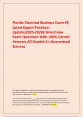   Florida Electrical Business Exam &num;7&comma; Latest Expert Premium Update&lpar;2025-2026&rpar;&vert;Brand new Exam Questions With 100&percnt; Correct Answers&comma;All Graded A&plus;&comma;Guaranteed Success&period;