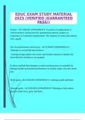 EDUC EXAM STUDY MATERIAL 2025 &vert;VERIFIED &vert;GUARANTEED PASS&excl;&excl;
