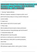 ABQUARP PRACTICE EXAM Questions and Answers Latest Updates 2025 ALREADY GRADED A&plus; 100&percnt; VERIFIED&period;