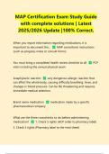 MAP &lpar;Medication Administration Program&rpar; Certification Updated Exams PACKAGE DEAL&vert; BUNDLE contains the Latest 2025&sol;2026 Exams&comma; Practice test&comma; Actual quiz&comma; knowledge test and updated study guide - Everything you need to pass MAP certification is here&excl;&excl;