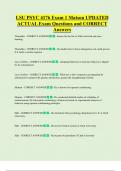 PSYC 4176    Bundled Exam Questions and CORRECT Answers
