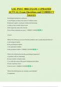 LSU PSYC 3082 EXAM 1 UPDATED ACTUAL Exam Questions and CORRECT  Answers