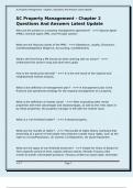 SC Property Management - Chapter 2 Questions And Answers Latest Update