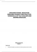 Test Bank for Organizational Behavior Bridging Science and Practice&period; Version 4&period;0&period; By Talya Bauer and Berrin Erdogan&period;