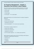 SC Property Management - Chapter 3 Questions And Answers Latest Update
