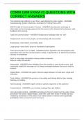 COMM 1300 EXAM &num;1 QUESTIONS WITH CORRECT ANSWERS