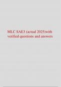 MLC SAE3 &lpar;actual 2025&rpar;with  verified questions and answers