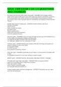 EDUC 1300 EXAM 1 CH 1-5 QUESTIONS AND ANSWERS