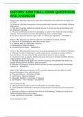 HISTORY 1300 FINAL EXAM QUESTIONS AND ANSWERS