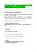 LEADING SAFe CERTIFICATION EXAM QUESTIONS AND ANSWERS