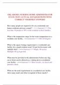 OKLAHOMA NURSING HOME ADMINISTRATOR  STATE TEST &lpar;ACTUAL 2025&rpar;QUESTIONS WITH  CORRECT VFERIFIED ANSWERS
