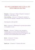 SLO1 WGU ASSESSMENT TEST &lpar;ACTUAL 2025&rpar; WITH COMPLETE SOLUTION