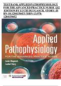TEST BANK APPLIED PATHOPHYSIOLOGY FOR THE ADVANCED PRACTICE NURSE 1ST EDITION BY LUCIE DLUGASCH&comma; STORY&colon; ISBN-10&semi; 1284150453 &sol; ISBN-13&semi; 978- 1284150452