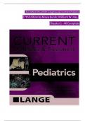 TEST BANK For CURRENT Diagnosis and Treatment Pediatrics 27th Edition by Maya Bunik&semi; William W&period; Hay&comma; Verified Chapters 1 - 46&comma; Complete Newest Version