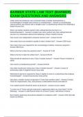 BARBER STATE LAW TEST &lpar;BARBER&rpar; EXAM QUESTIONS AND ANSWERS