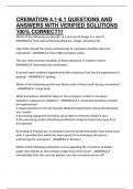 CREMATION 4&period;1-6&period;1 QUESTIONS AND ANSWERS WITH VERIFIED SOLUTIONS 100&percnt; CORRECT&excl;&excl;&excl;