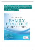Test Bank For Family Practice Guidelines 5th Edition by Jill C&period; Cash&comma; Cheryl A&period; Glass&comma; &lrm;Jenny Mullen 9780826135834 Chapter 1-23 Complete Guide&period;
