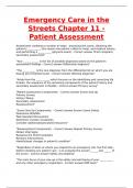 Emergency Care in the Streets Chapter 11 - Patient Assessment
