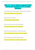 RAD 111&colon; Test 4--Digital Imaging & PACS Test Review Questions with Complete  Solutions
