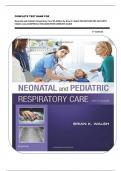 COMPLETE TEST BANK FOR &lowbar; Neonatal and Pediatric Respiratory Care 5th Edition by Brian K&period; Walsh PhD RRT-NPS RRT-ACCS RPFT FAARC &vert;&vert;ALL CHAPTERS&vert;&vert; 978-0323479479 COMPLETE GUIDE