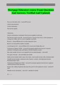 Mortgage Educators course Exam Questions And Answers&period; Verified And Updated&period;