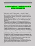 Mortgage educators California 20hr MLO course notes Study Set